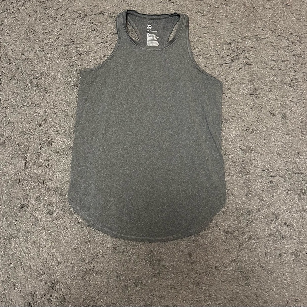 Women's Gray Racerback Workout Tank, Size: XS